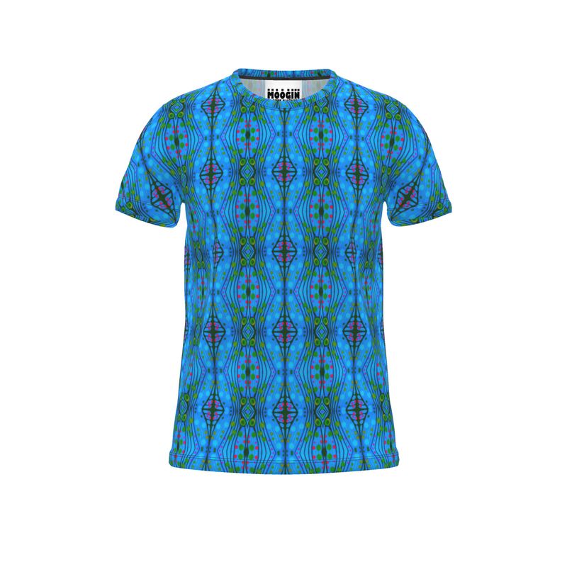 Moogin Nouveau-esque T Shirt in Blue and Pink by Mindy Macgregor