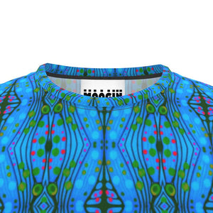 Moogin Nouveau-esque T Shirt in Blue and Pink by Mindy Macgregor