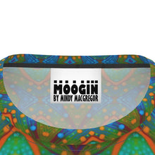 Load image into Gallery viewer, Moogin XO T Shirt in Orange and Blue by Mindy Macgregor
