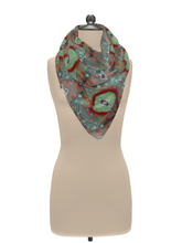 Load image into Gallery viewer, Moogin XO Scarf in Brick and Purple by Mindy Macgregor

