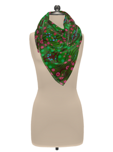 Moogin Nouveau-esque Scarf in Green and Pink by Mindy Macgregor
