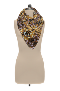 Moogin Nouveau-esque Scarf in Lilac and Yellow by Mindy Macgregor