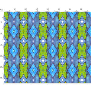 Soft Geometry patterned fabric in Pink and Blue by Mindy Macgregor