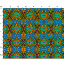Load image into Gallery viewer, XO patterned fabric in Orange and Blue by Mindy Macgregor
