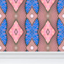 Load image into Gallery viewer, Moogin Soft Geometry Wallpaper in Pink and Blue by Mindy Macgregor
