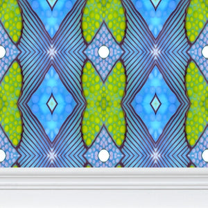 Moogin Soft Geometry Wallpaper in Purple and Yellow by Mindy Macgregor
