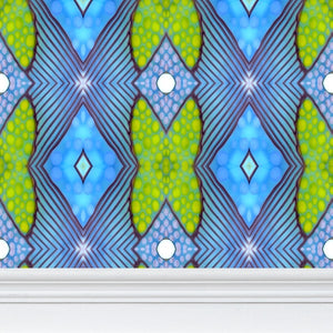 Moogin Soft Geometry Wallpaper in Purple and Yellow by Mindy Macgregor