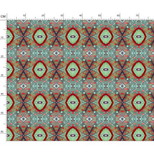 Load image into Gallery viewer, XO patterned fabric in Brick and Purple by Mindy Macgregor
