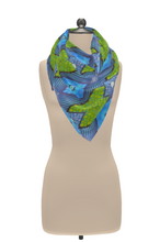 Load image into Gallery viewer, Moogin Soft Geometry Scarf in Purple and Yellow by Mindy Macgregor
