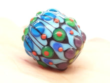 Load image into Gallery viewer, Moogin beads - Carousel patterned lampwork glass extra large Focal bead
