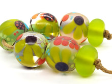 Load image into Gallery viewer, Moogin beads-  lampwork glass bead set - small round / rondelle
