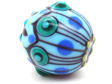 Load image into Gallery viewer, Moogin beads - Carousel patterned lampwork glass extra large Focal bead
