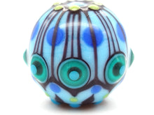 Load image into Gallery viewer, Moogin beads - Carousel patterned lampwork glass extra large Focal bead
