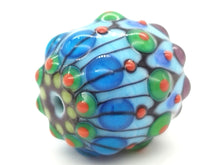 Load image into Gallery viewer, Moogin beads - Carousel patterned lampwork glass extra large Focal bead
