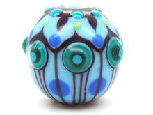 Load image into Gallery viewer, Moogin beads - Carousel patterned lampwork glass extra large Focal bead
