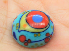 Load image into Gallery viewer, Crewelwork pattern Glass Cabochon 15mm
